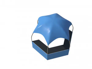 Hemisphere marketing hexagonal tent 3D Model