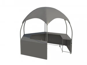 Hemisphere marketing hexagonal tent 3D Model