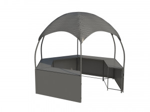 Hemisphere marketing hexagonal tent Modelo 3D