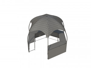 Hemisphere marketing hexagonal tent Modelo 3D
