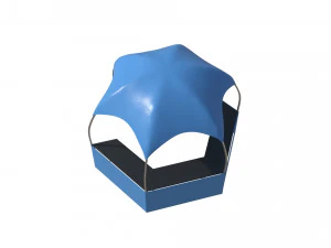 Hemisphere marketing hexagonal tent 3D Model