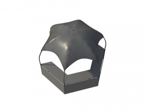 Hemisphere marketing hexagonal tent Modelo 3D