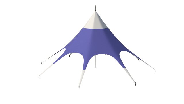 Outdoor Star tent Modello 3D .c4d .max .obj .3ds .fbx .stl .blend 