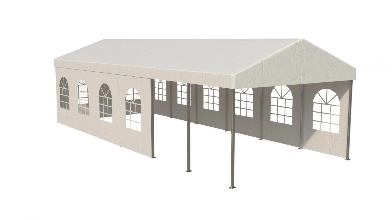 Wedding party tent with windows 3D Model .c4d .max .obj .3ds .fbx .stl .blend 