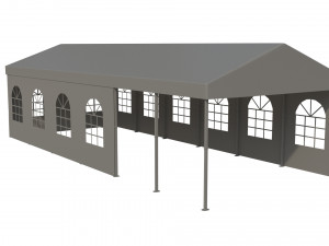 Wedding party tent with windows 3D Модель