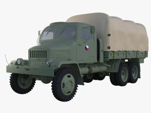 Praga V3S military truck Czechoslovakia 3D Model