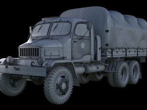 Praga V3S military truck Czechoslovakia 3D Model