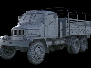 Praga V3S military truck Czechoslovakia 3D Model