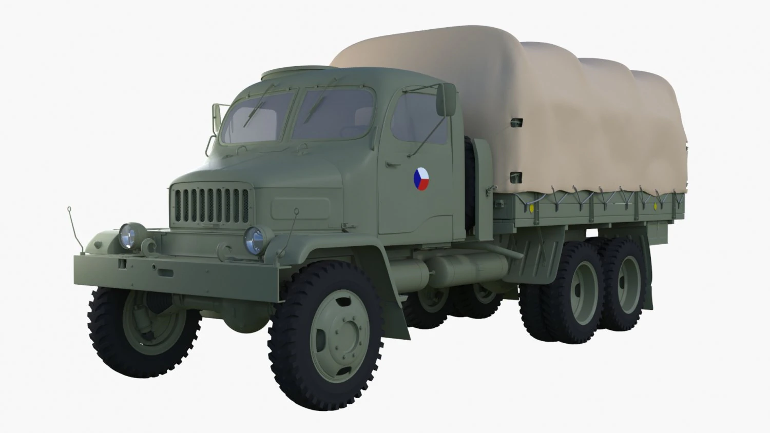 Praga V3S military truck Czechoslovakia 3D Model .c4d .max .obj .3ds .fbx .stl .blend