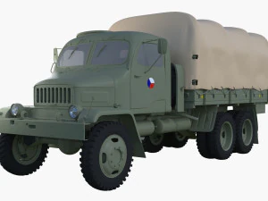Truk militer Praga V3S Cekoslowakia Model 3D