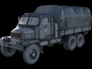 Praga V3S military truck Czechoslovakia 3D Model