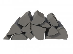 Split Fire wood logs 3D 模型