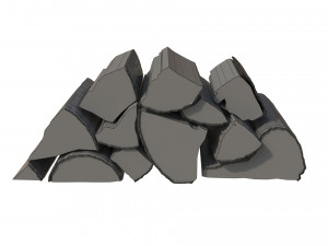 Split Fire wood logs 3D 模型