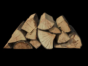 Split Fire wood logs 3D Model