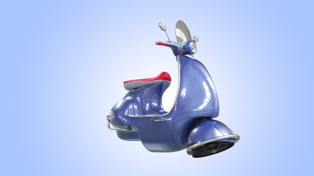 3D Cartoon sci-fi hover vespa model 3D Модель .c4d .max .obj .3ds .fbx .stl .blend 