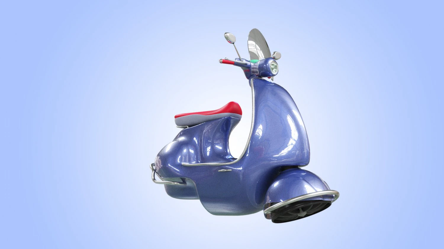 3D Cartoon sci-fi hover vespa model 3D Model .c4d .max .obj .3ds .fbx .stl .blend