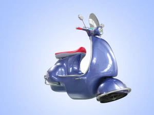 Vespa de science-fiction de dessin anim&eacute; mod&egrave;le 3D Modèle 3D