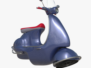 3D Cartoon sci-fi hover vespa model 3D Модель