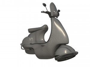 3D Cartoon sci-fi hover vespa model 3D Модель