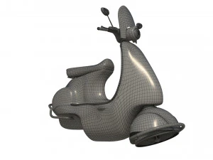 3D Cartoon sci-fi hover vespa model 3D Model