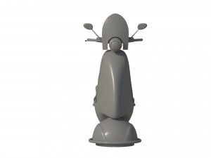 3D Cartoon sci-fi hover vespa model 3D Модель