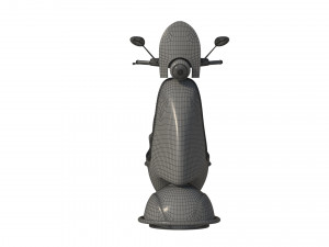 3D Cartoon sci-fi hover vespa model 3D Модель