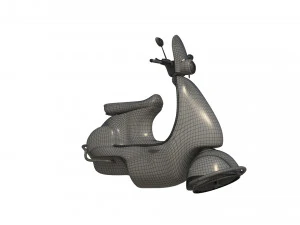 3D Cartoon sci-fi hover vespa model 3D Model