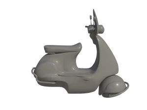 3D Cartoon sci-fi hover vespa model 3D Model