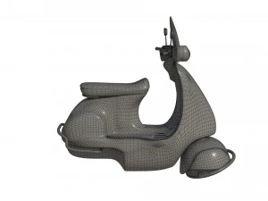 3D Cartoon sci-fi hover vespa model 3D Model
