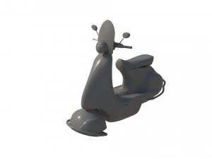 3D Cartoon sci-fi hover vespa model 3D Model