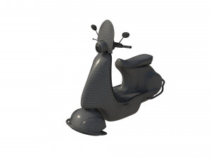 3D Cartoon sci-fi hover vespa model 3D Модель