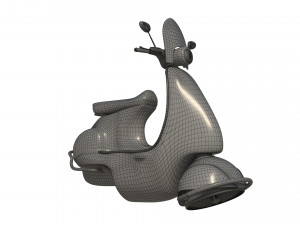 3D Cartoon sci-fi hover vespa model 3D Модель