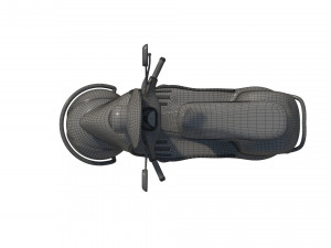 3D Cartoon sci-fi hover vespa model 3D Модель