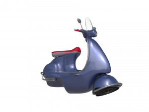 3D Cartoon sci-fi hover vespa model 3D Модель