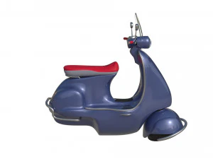 3D Cartoon sci-fi hover vespa model 3D Model
