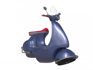 3D Cartoon sci-fi hover vespa model 3D Модель