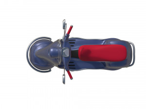 3D Cartoon sci-fi hover vespa model 3D Модель