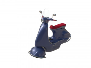 3D Cartoon sci-fi hover vespa model 3D Модель