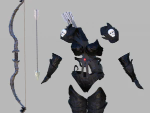 판타지 궁수 갑옷 3D 모델