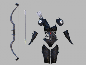 fantasy archers armor Modello 3D