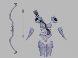 fantasy archers armor Modello 3D