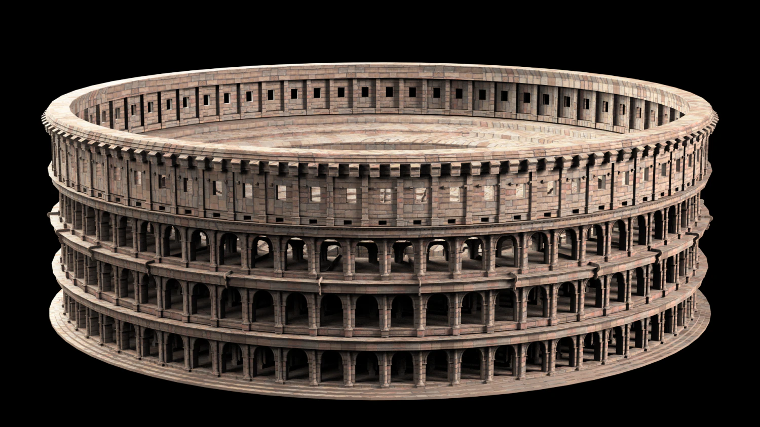 roman colosseum 3D Model .c4d .max .obj .3ds .fbx .stl .blend