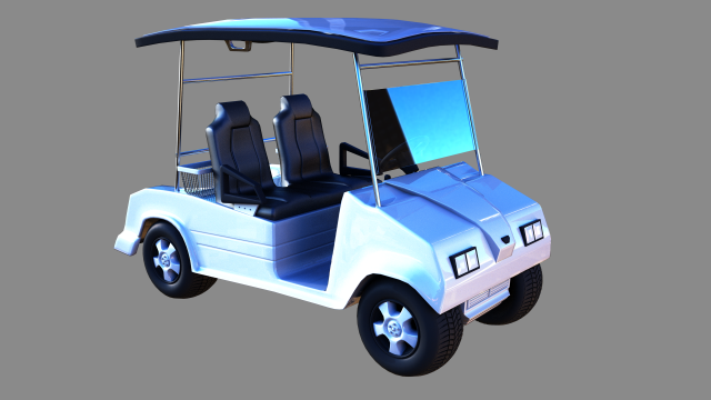 golf cart 3D Model .c4d .max .obj .3ds .fbx .stl .blend 