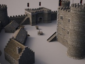 medieval castle set 3D Модель