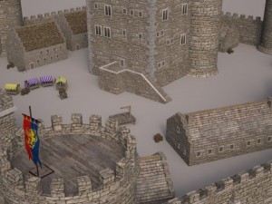 medieval castle set 3D Модель