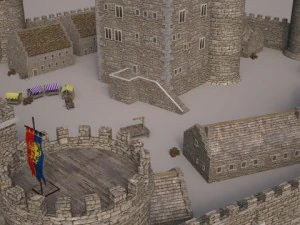 medieval castle set 3D Model