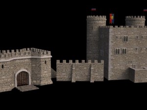 medieval castle set 3D Модель