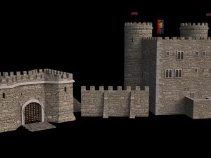 medieval castle set 3D Model