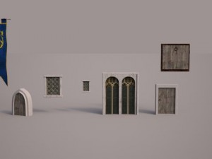 medieval castle set 3D Модель