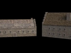 medieval castle set 3D Model